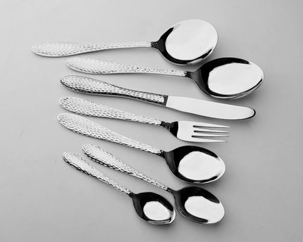 Dolphin Stainless Steel 11 Gauge 34 Pcs Cutlery Set Premium Quality - Hammer