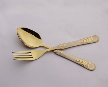 Dolphin Stainless Steel 29 Pcs PVD Coating Cutlery Set With Stand - SV With Chrome Stand
