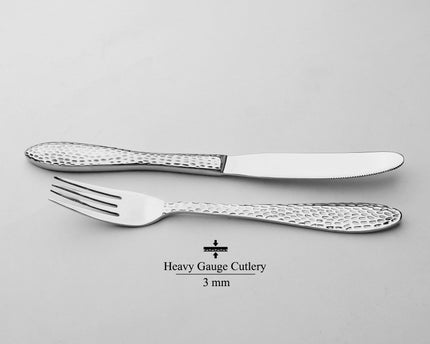Dolphin Stainless Steel 11 Gauge 34 Pcs Cutlery Set Premium Quality - Hammer