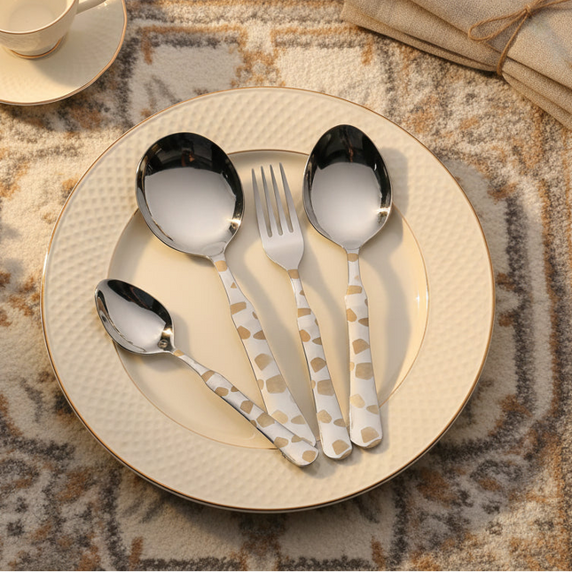Dolphin 28 Pcs Stainless Steel Cutlery Set Special Edition Food Grade 304 Series - Commando