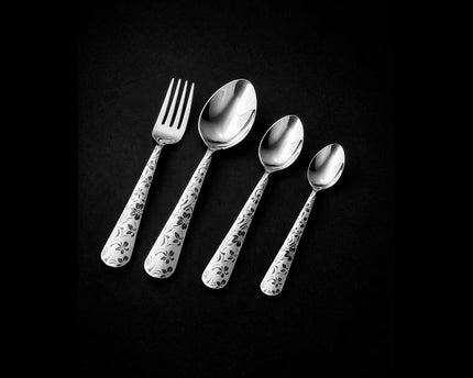 Dolphin 28 Pcs Stainless Steel Cutlery Set - New Flower