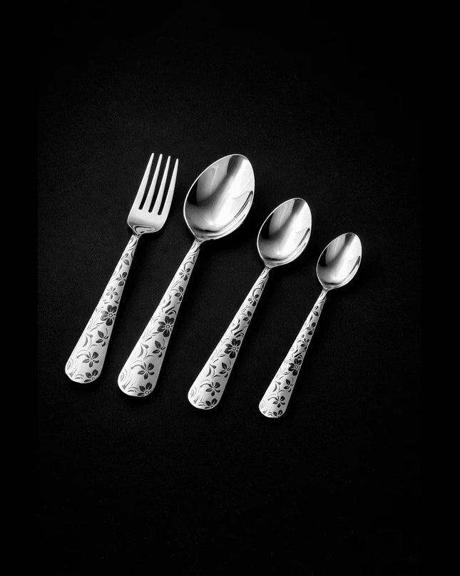 Dolphin 28 Pcs Stainless Steel Cutlery Set - New Flower