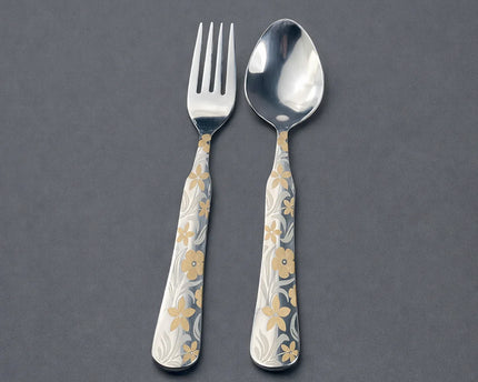 Dolphin 28 Pcs Stainless Steel Cutlery Set – Premium Silver Tiffon Stand